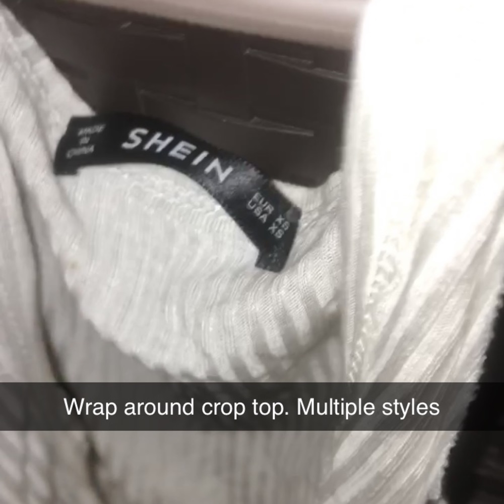 SHEIN crop top tie infront